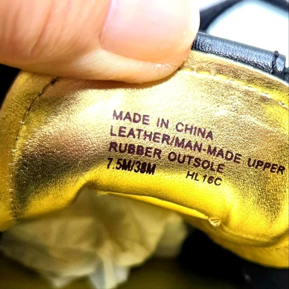 Michael Kors leather sneakers.  Black/metallic gold/white. Blinged out 7…